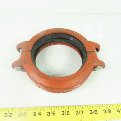 Rigidlite Fig 7400 4" Rigid Pipe Coupling 114.3mm W/ Rubber Gasket