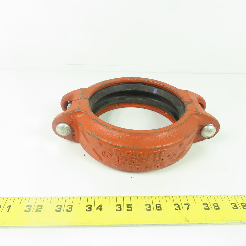 Rigidlite Fig 7400 4" Rigid Pipe Coupling 114.3mm W/ Rubber Gasket