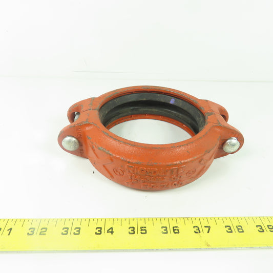 Rigidlite Fig 7400 4" Rigid Pipe Coupling 114.3mm W/ Rubber Gasket