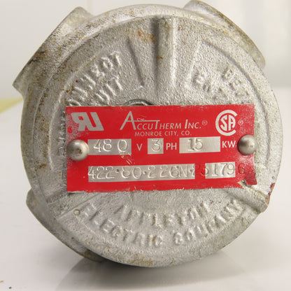 Accutherm 422-80-226N-23 15KW Screw Plug Immersion Heater 480V 3PH 41" Depth