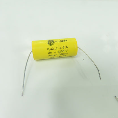 General Electric 42L2332 Film Capacitor Un=1200V Urms=500V 0.33uF Lot Of 2