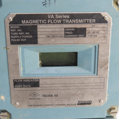 Foxboro IMT20-PA10FGZ I/A Series Magnetic Flow Transmitter 120V 4-20Ma Output
