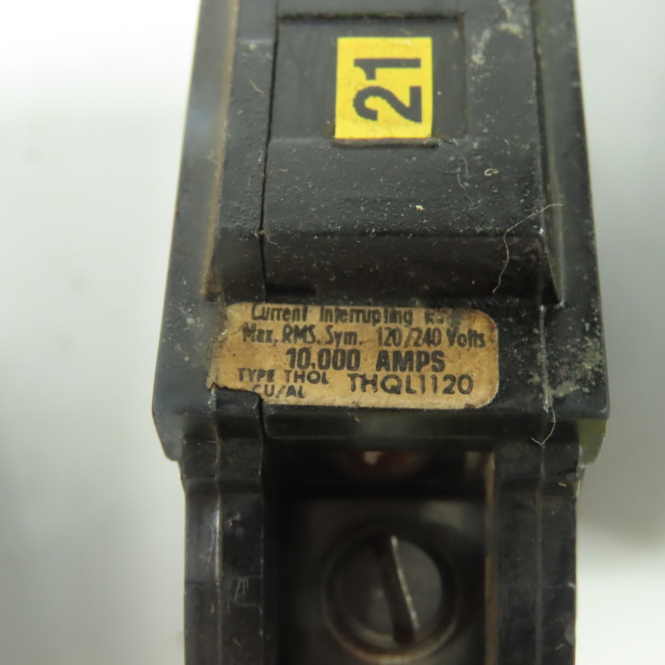GE General Electric THQL1120 20A 120/240V Circuit Breaker 1-Pole Lot Of 3