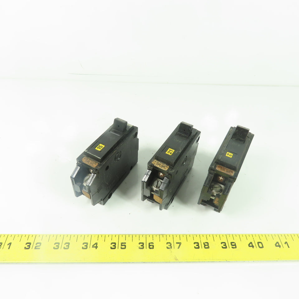 GE General Electric THQL1120 20A 120/240V Circuit Breaker 1-Pole Lot Of 3