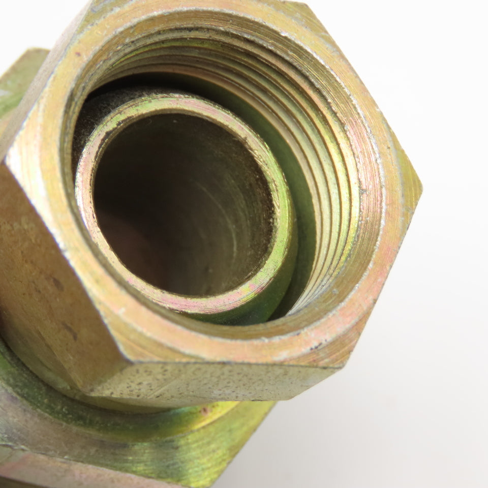 1" NPT Male x 3/4" NPSM Swivel Female Flare Seat Hydraulic Fitting