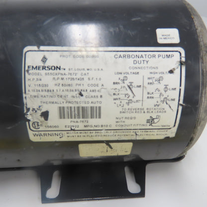 Emerson S55CXPNA-7672 3/4HP Electric Motor 1Ph 115/230V 1725RPM