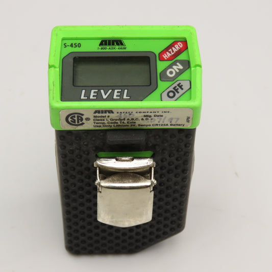 AIM Safety S-450 Sulfur Dioxide Wearable Single Gas Detector Alarm