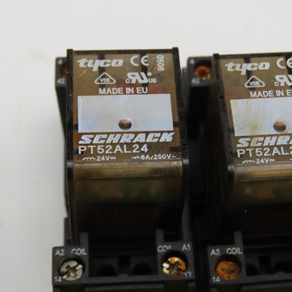 Tyco PT52AL24 General Purpose Relay 24VDC Used Lot Of 4