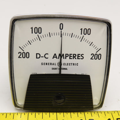 General Electric 50-162122GBRL2 200-0-200A DC Amperes Panel Meter