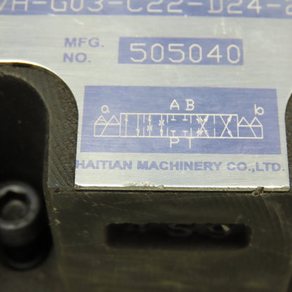 Haitian SWH-G03-C22-D24-20-M3 Hydraulic Directional Valve Pressure Regulator