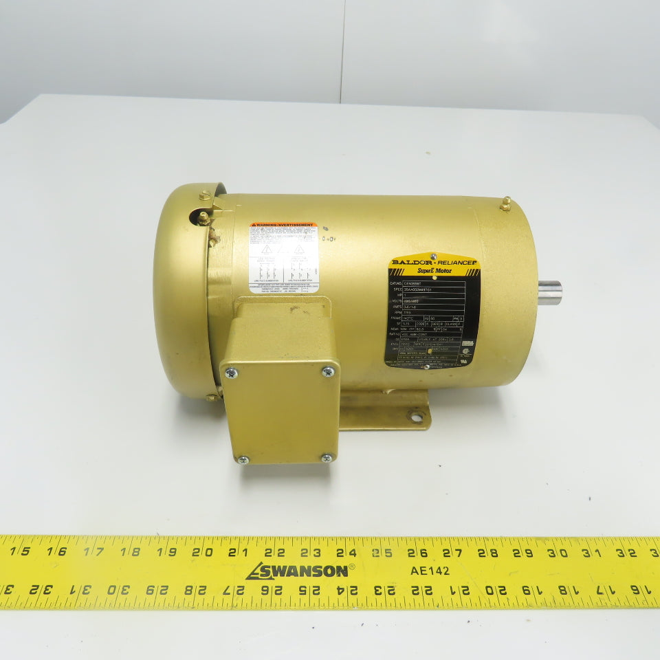 Baldor CEM3556T 1HP AC Electric Motor 3Ph 230/460V 1155RPM 143TC Frame