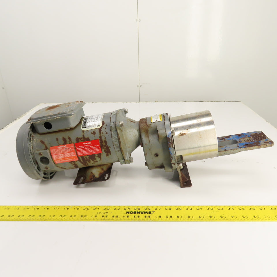 Baldor FX1-04-B5-56C 4:1 Ratio Inline Gear Motor 90VDC 1/2HP 437.5RPM 5/8"