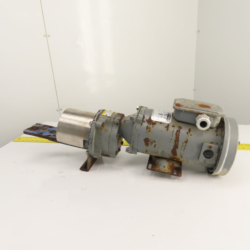 Baldor FX1-04-B5-56C 4:1 Ratio Inline Gear Motor 90VDC 1/2HP 437.5RPM 5/8"