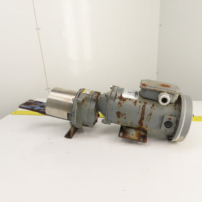 Baldor FX1-04-B5-56C 4:1 Ratio Inline Gear Motor 90VDC 1/2HP 437.5RPM 5/8"