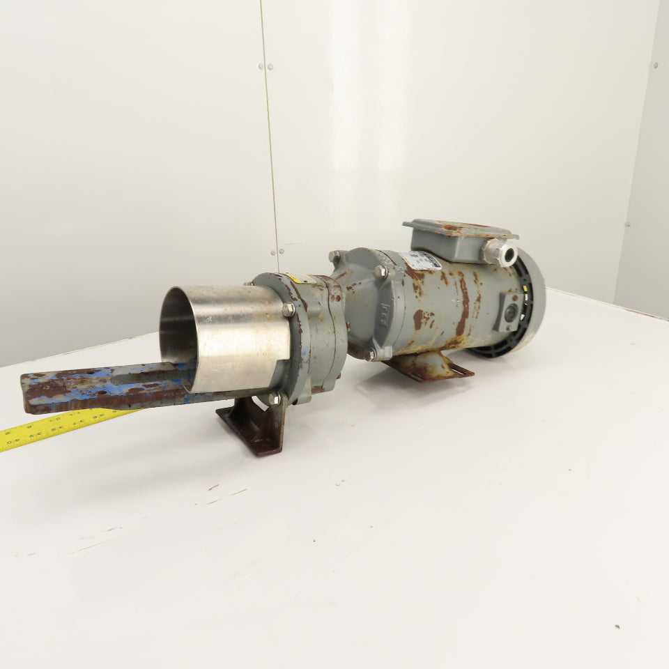 Baldor FX1-04-B5-56C 4:1 Ratio Inline Gear Motor 90VDC 1/2HP 437.5RPM 5/8"