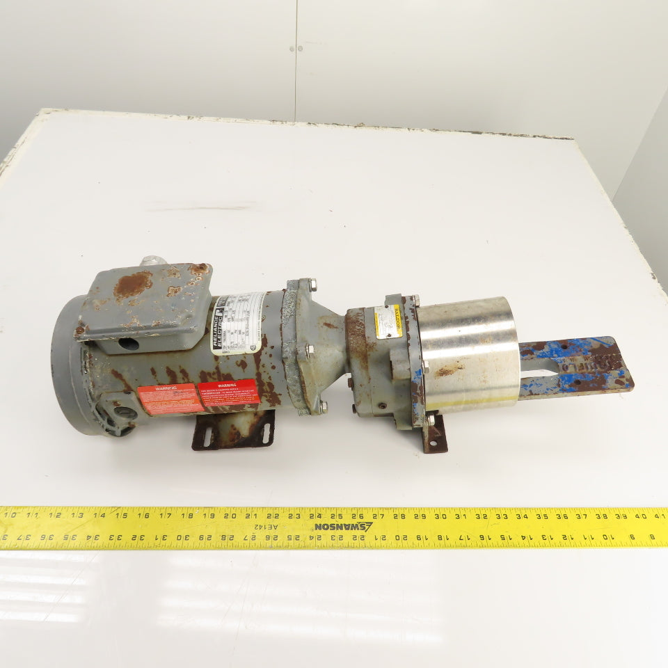 Baldor FX1-04-B5-56C 4:1 Ratio Inline Gear Motor 90VDC 1/2HP 437.5RPM 5/8"