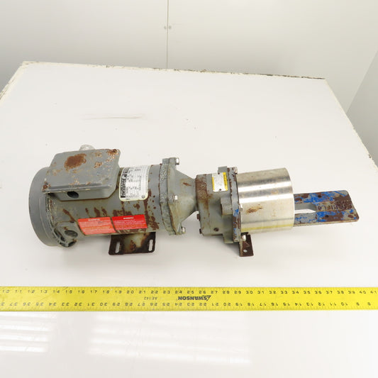 Baldor FX1-04-B5-56C 4:1 Ratio Inline Gear Motor 90VDC 1/2HP 437.5RPM 5/8"