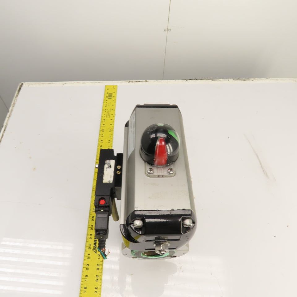 Durco 2" Stainless 3-Way Flanged Valve W/Flowserve Pneumatic Actuator B100DS