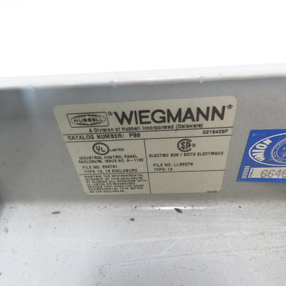Weigmann Hubbell PB8 20-1/4" x 3-1/4" x 3" Pushbutton Station Enclosure 8-Slot
