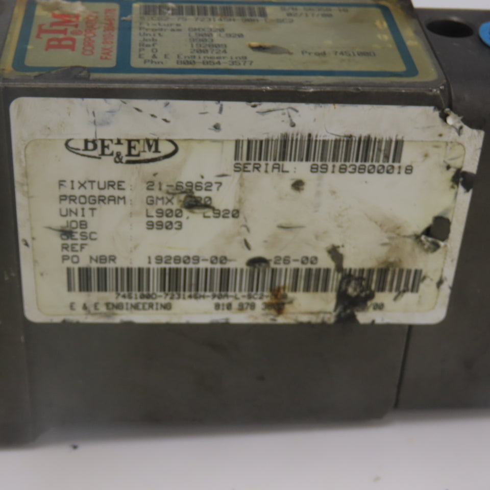 BTM STC62-75-723145H-90A-L-SC2 Pneumatic Power Clamp 21-69627
