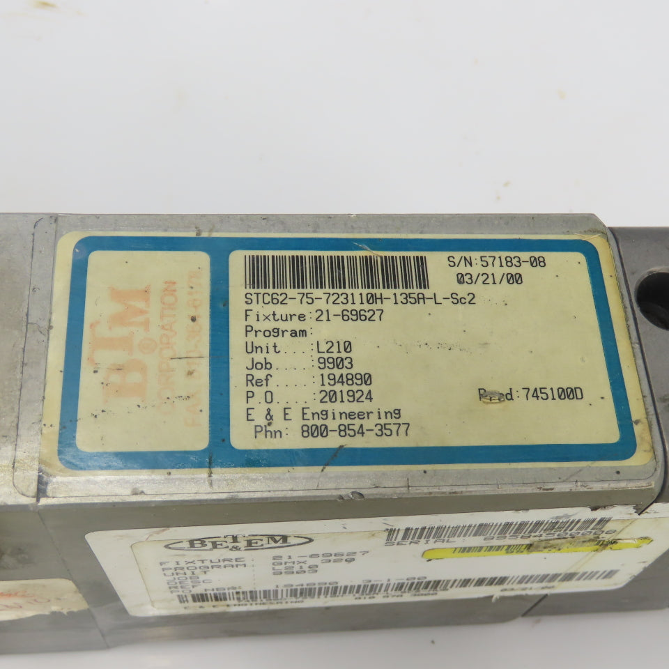 BTM STC62-75-723110H-90A-L-SC2 Pneumatic Power Clamp 21-69627