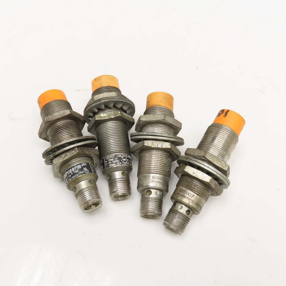 IFM Efector IG5907 Inductive Proximity Sensor 10-36VDC Lot Of 4