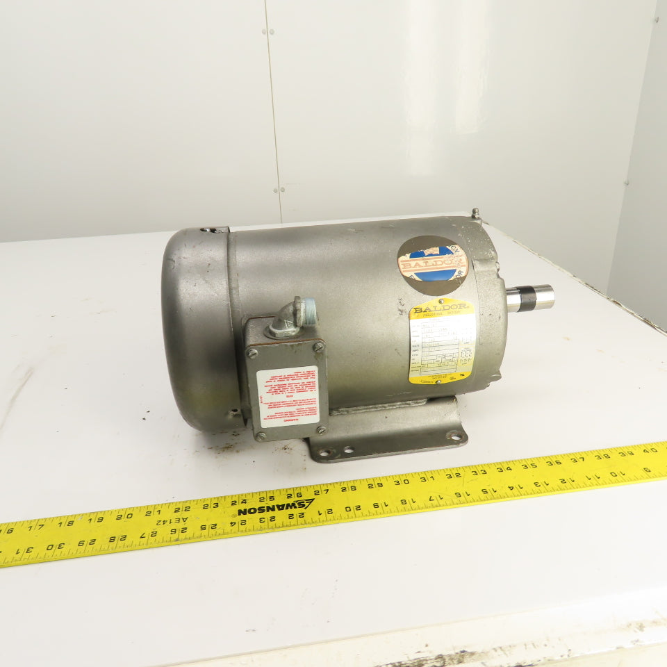 Baldor M3618T 1-1/2HP AC Electric Motor 230/460V 850RPM 184T Frame 1-1/8" Tested