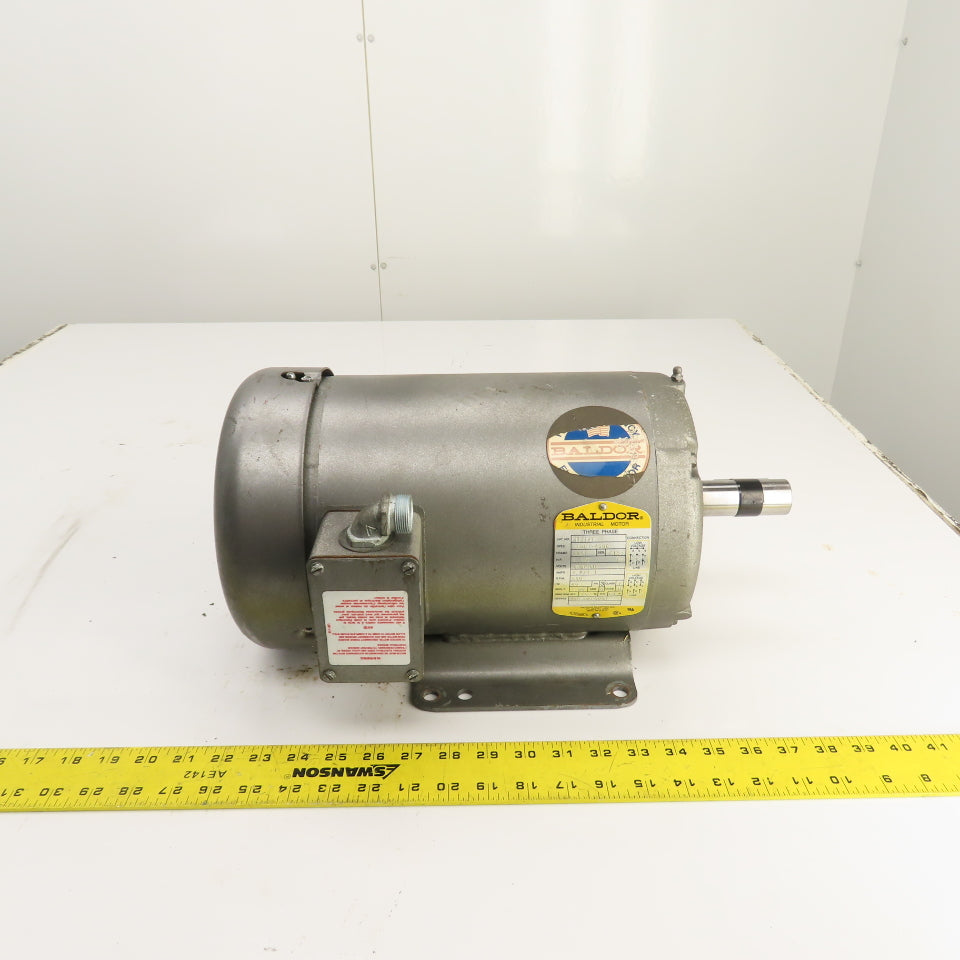 Baldor M3618T 1-1/2HP AC Electric Motor 230/460V 850RPM 184T Frame 1-1/8" Tested