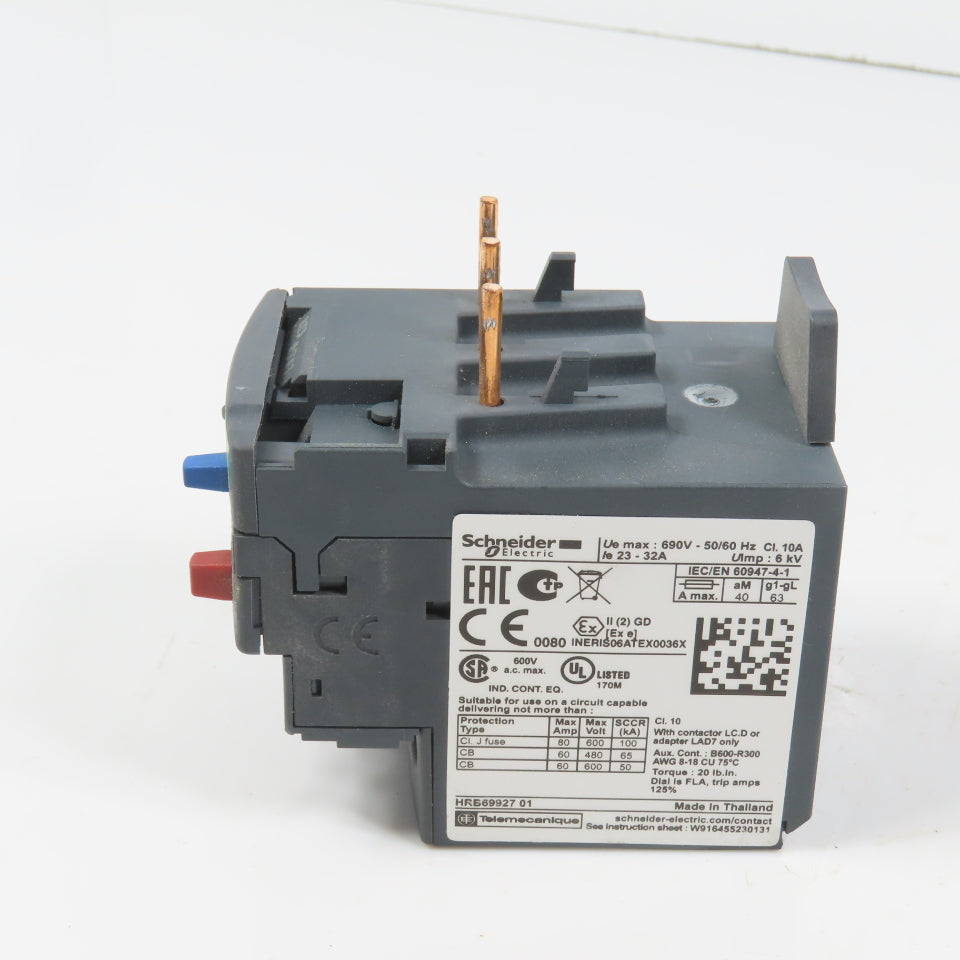 Schneider LR3D 32 TeSys Thermal Overload Relay 23-32A Range 600VAC Max