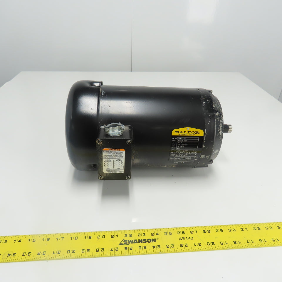 Baldor VM3616-P 7-1/2HP AC Electric Motor 3Ph 230/460V 3450RPM 184C Frame
