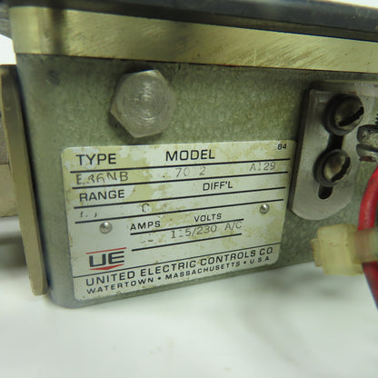 UE United Electric E36NB Model 7012 Degrees Centigrade Meter Guage 115/230VAC
