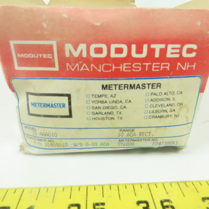 Modutec 1040S163 25 AAA010 AC Amperes 0-10 Panel Meter NEW