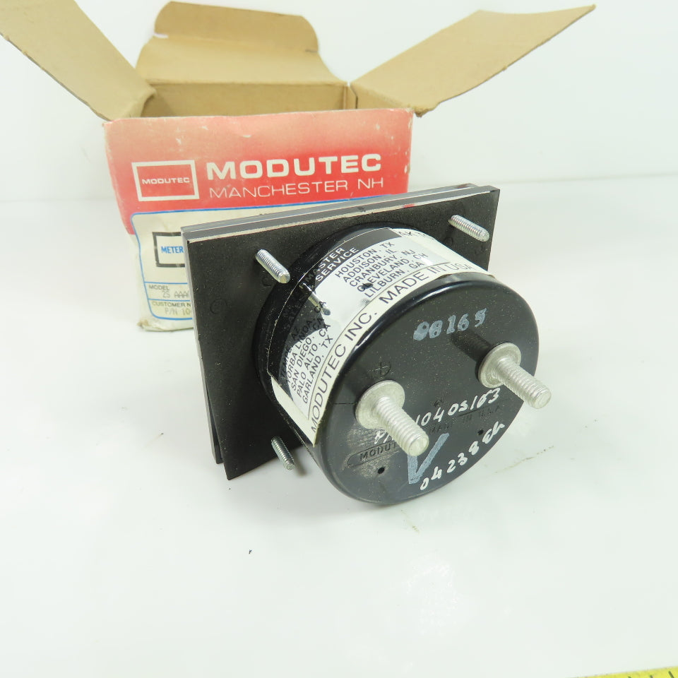 Modutec 1040S163 25 AAA010 AC Amperes 0-10 Panel Meter NEW