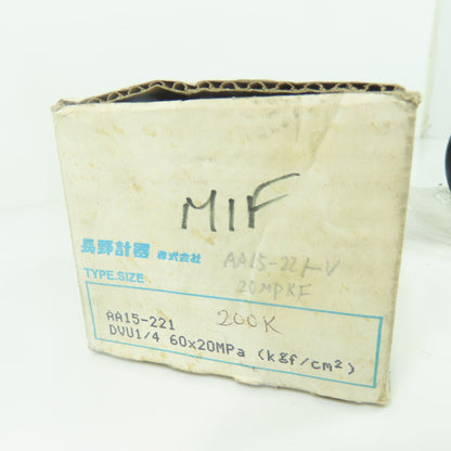 Nagano Keiki AA15-221 Vacuum Pressure Gauge 0-20MPa