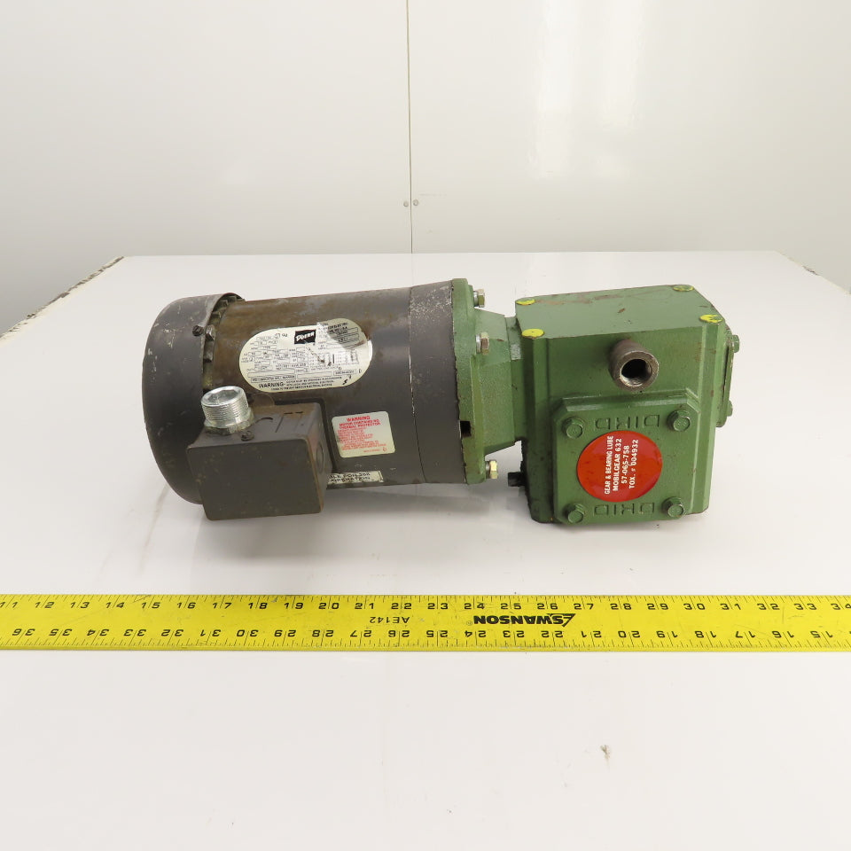 Ohio Ratio Unknown Left Hand 1/2HP Gear Motor 230/460V 3PH 1" Shaft LR22132