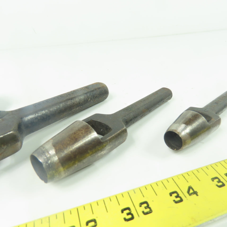 Kraeuter Arch Steel Hole Punch Set 3/8" - 1" Lot Of 5