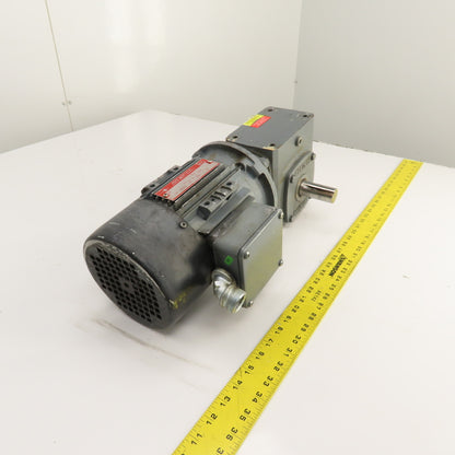 Boston 50:1 Ratio Right Angle 1/2HP Gear Motor 460V 3PH 34RPM Output 1034 Torq