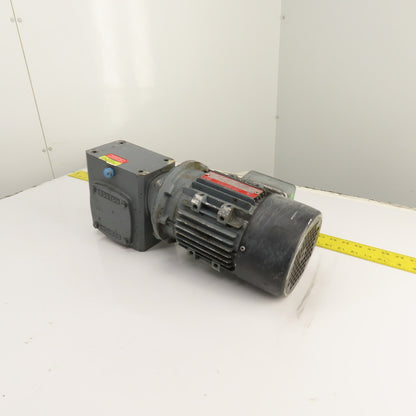 Boston 50:1 Ratio Right Angle 1/2HP Gear Motor 460V 3PH 34RPM Output 1034 Torq