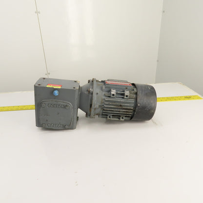 Boston 50:1 Ratio Right Angle 1/2HP Gear Motor 460V 3PH 34RPM Output 1034 Torq