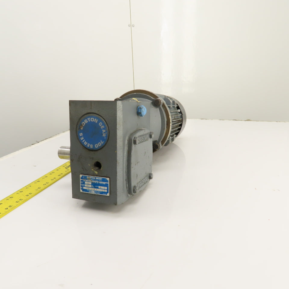 Boston 50:1 Ratio Right Angle 1/2HP Gear Motor 460V 3PH 34RPM Output 1034 Torq