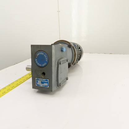 Boston 50:1 Ratio Right Angle 1/2HP Gear Motor 460V 3PH 34RPM Output 1034 Torq