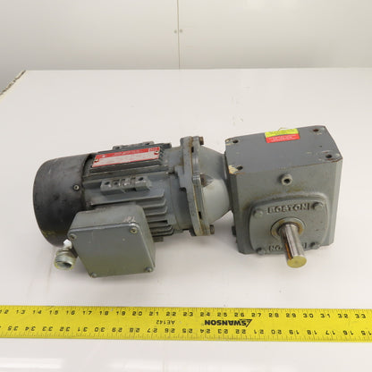 Boston 50:1 Ratio Right Angle 1/2HP Gear Motor 460V 3PH 34RPM Output 1034 Torq