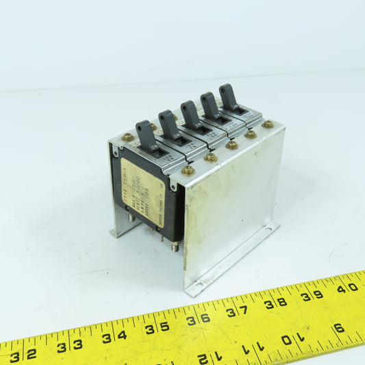 Nippon TSB-5 5A, 3A, 7.5A Circuit Breakers Mounted 250V Max Lot Of 5