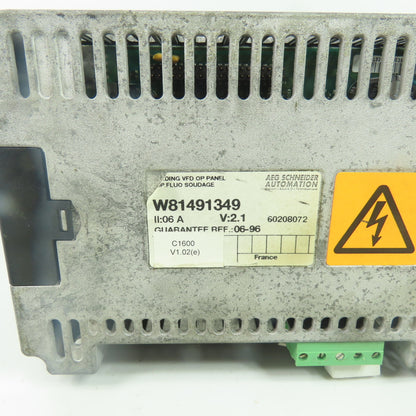 Telemecanique W81491349 C1600 Square D Welding VFD Panel Operating Interface 24V