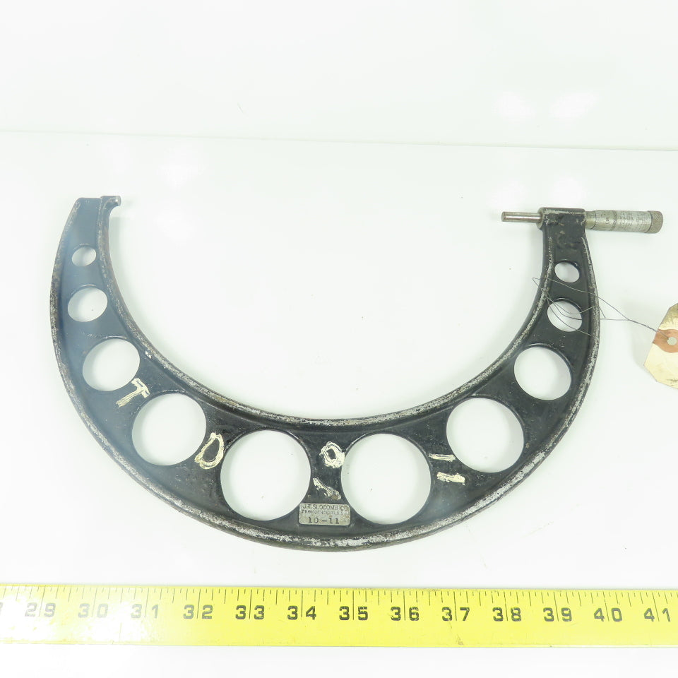 J.T. Slocomb 10-11" Outside Diameter Micrometer