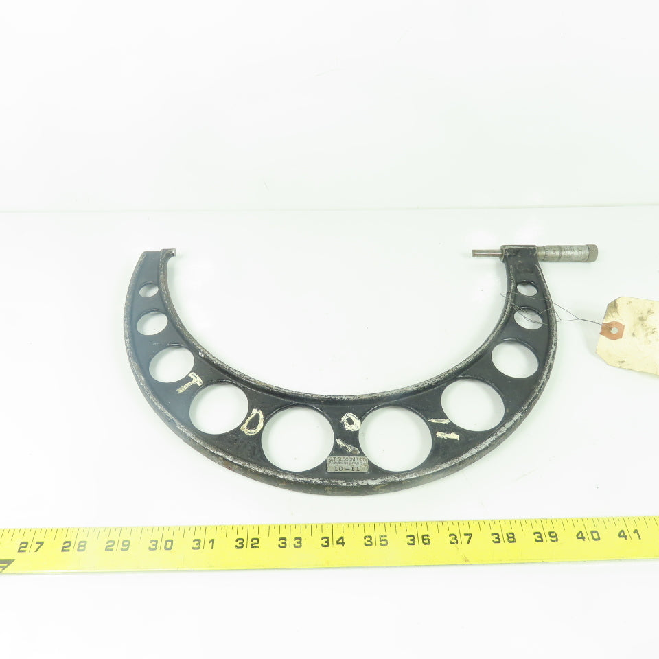 J.T. Slocomb 10-11" Outside Diameter Micrometer