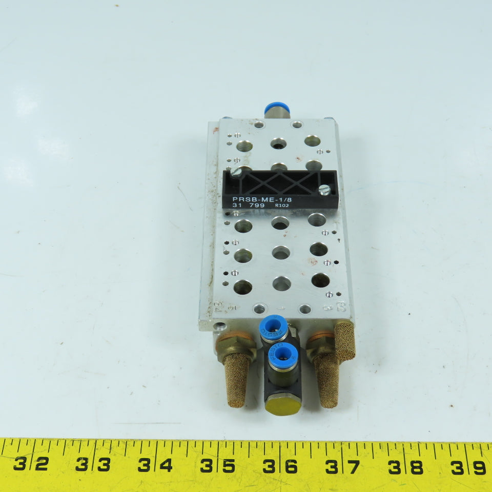 Festo PRS-ME-1/8-6 Pneumatic Directional Valve Manifold Block 6-Position 1/4"
