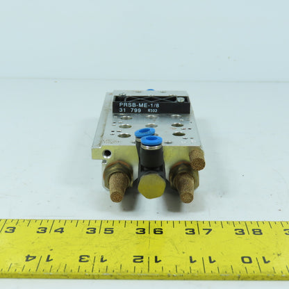 Festo PRS-ME-1/8-6 Pneumatic Directional Valve Manifold Block 6-Position 1/4"
