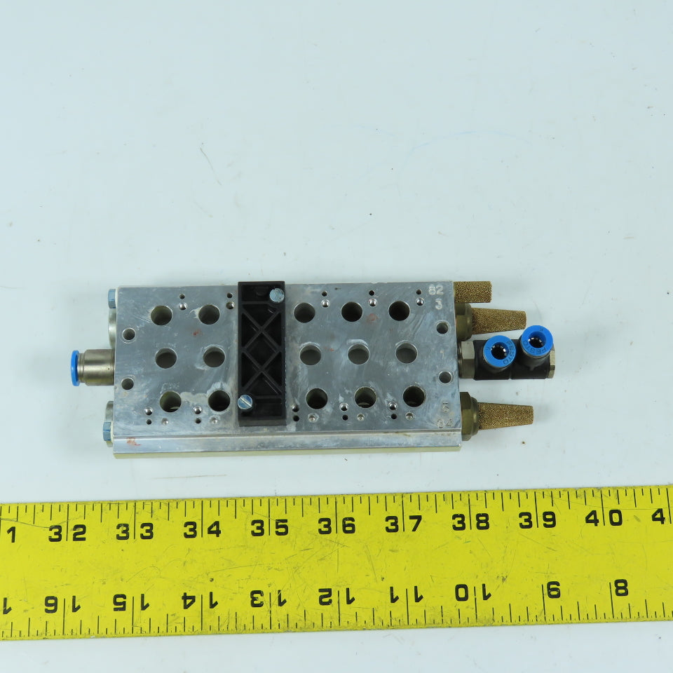 Festo PRS-ME-1/8-6 Pneumatic Directional Valve Manifold Block 6-Position 1/4"