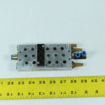 Festo PRS-ME-1/8-6 Pneumatic Directional Valve Manifold Block 6-Position 1/4"